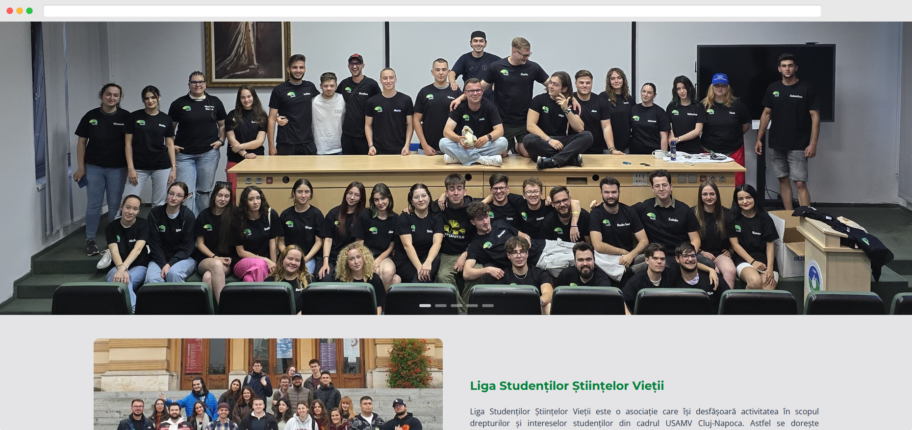 LSSV Website About Screenshot