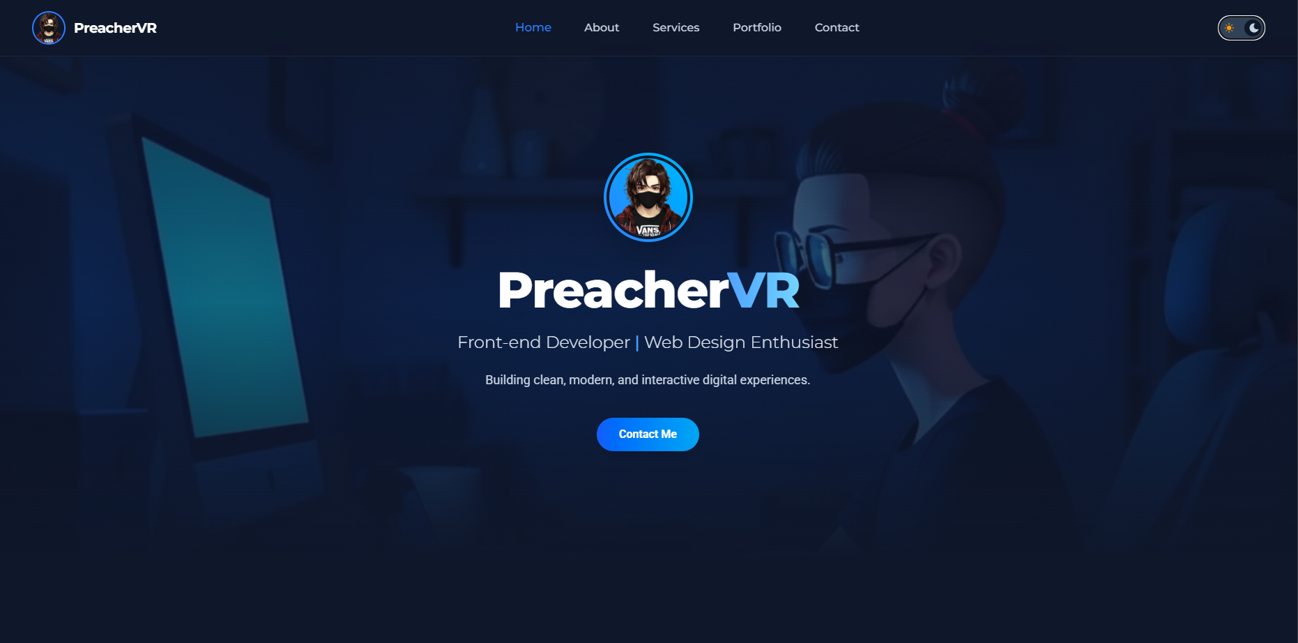 PreacherVR Website About Screenshot